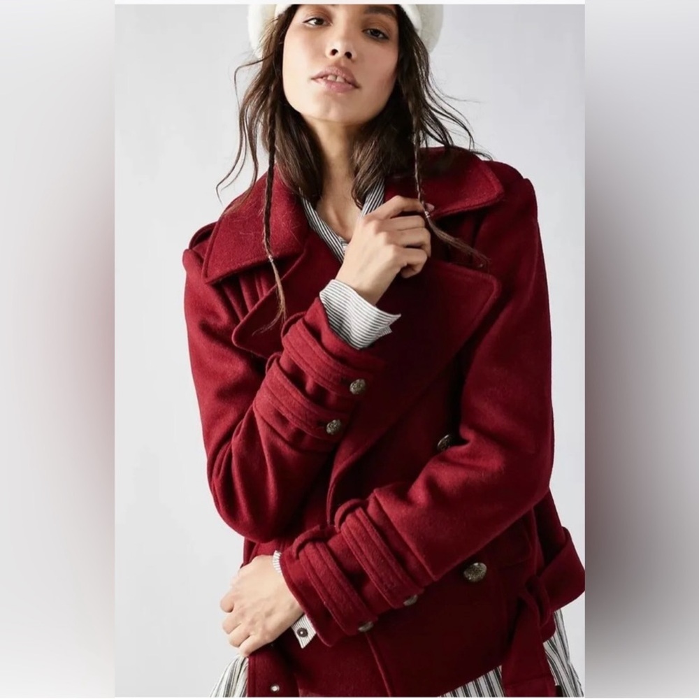 NWOT Free People Cecelia Pea Coat Size S